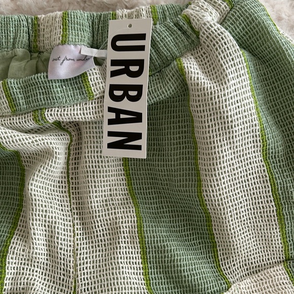 Urban Outfitters Out from Under Boardwalk Green White Striped Shorts Size M NWT - Picture 4 of 4